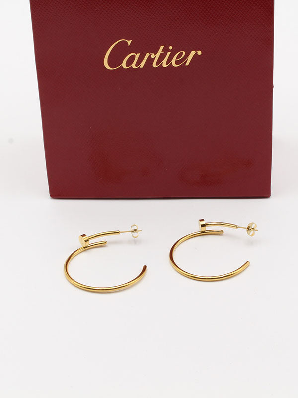 حلق كارتير مدور كبير لوقو حلق CARTIER
