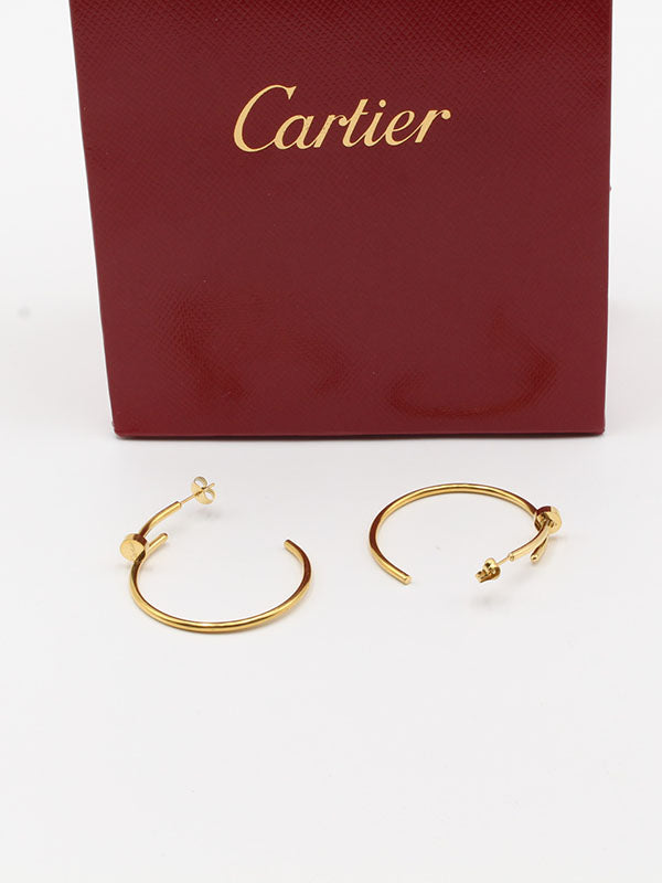حلق كارتير مدور كبير لوقو حلق CARTIER
