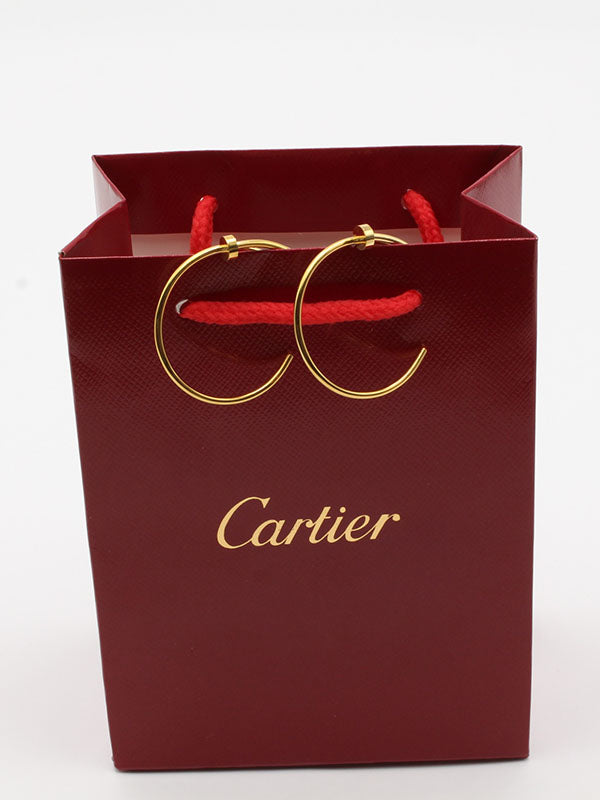 حلق كارتير مدور كبير لوقو حلق CARTIER