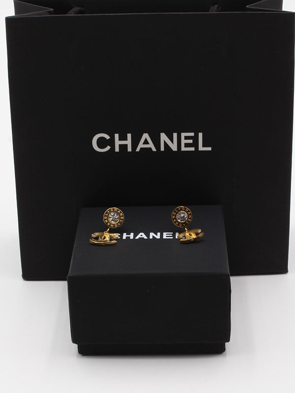 حلق شانيل دبل لوقو ناعم حلق chanel