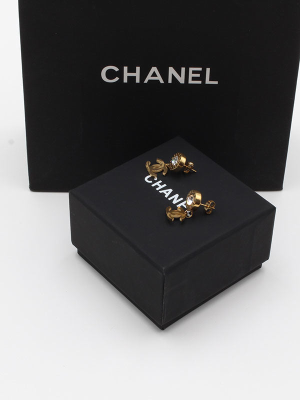 حلق شانيل دبل لوقو ناعم حلق chanel