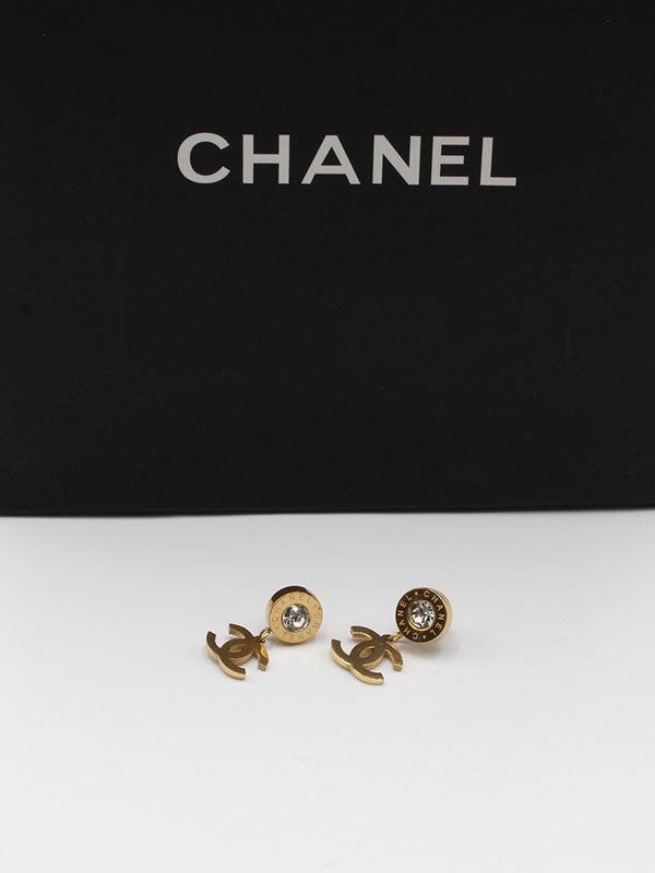 حلق شانيل دبل لوقو ناعم حلق chanel