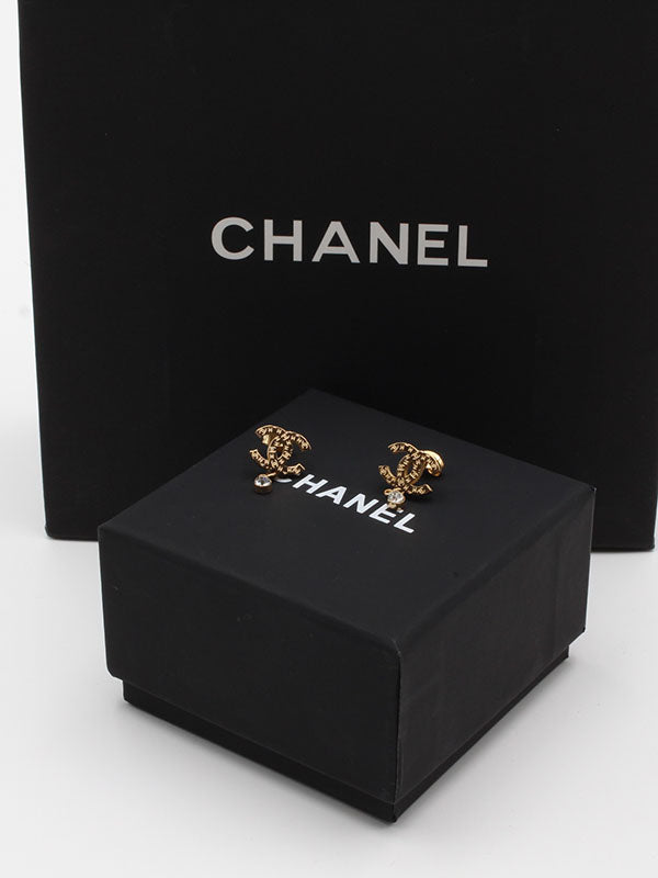 حلق شانيل ون ستون صغير حلق chanel