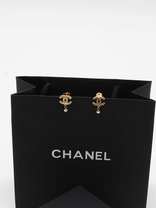 حلق شانيل ون ستون صغير حلق chanel