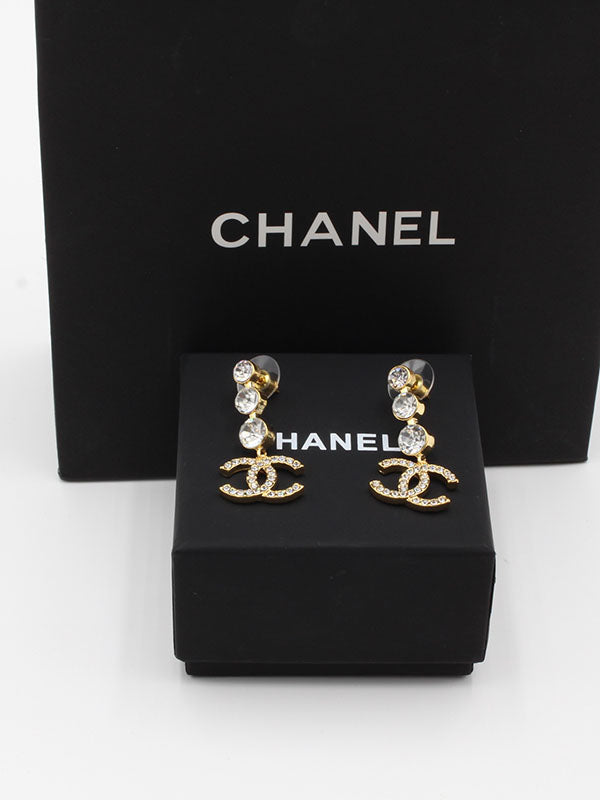 حلق شانيل كريستال طويل حلق chanel