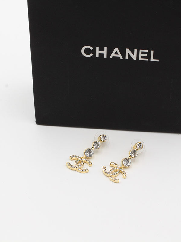 حلق شانيل كريستال طويل حلق chanel