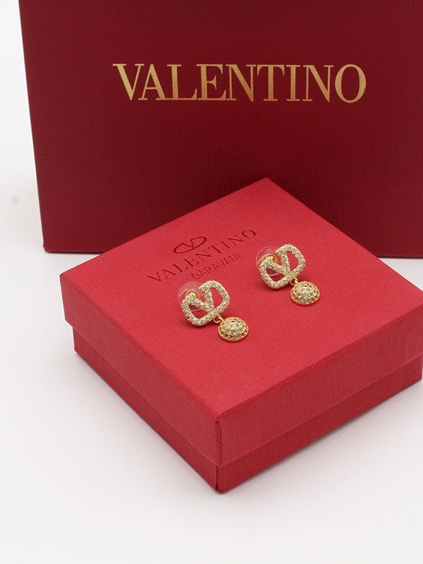 حلق فالنتينو زركون ستون V حلق VALENTINO