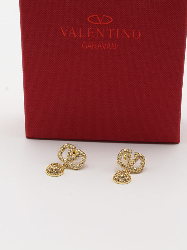 حلق فالنتينو زركون ستون V حلق VALENTINO
