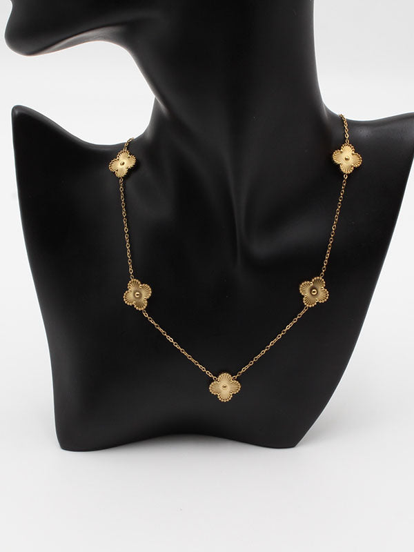 سلسال فان كليف عقد 5 ورود سلسال van cleef ذهبي