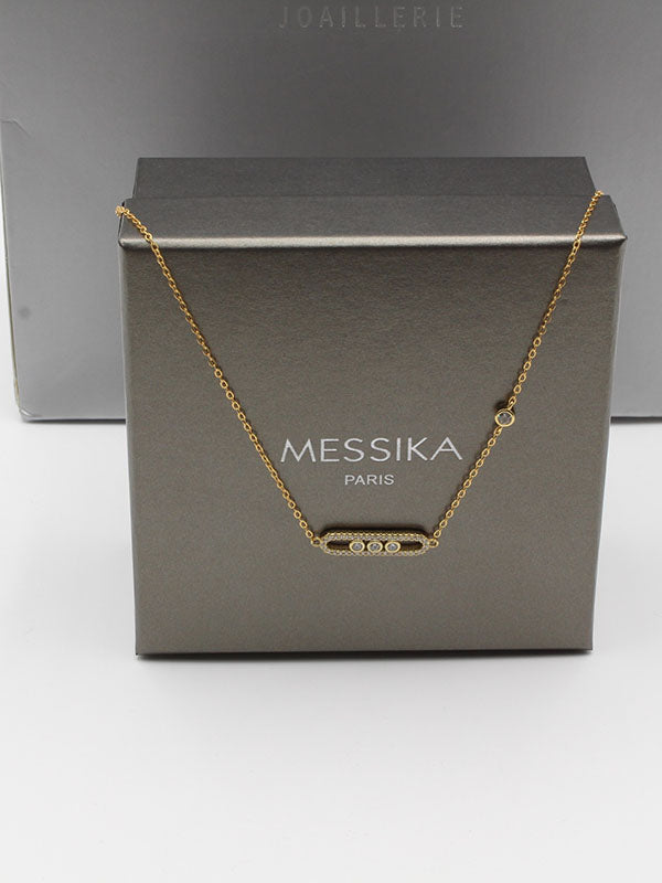 سلسال ميسيكا زركون صغير ناعم سلسال messika ذهبي