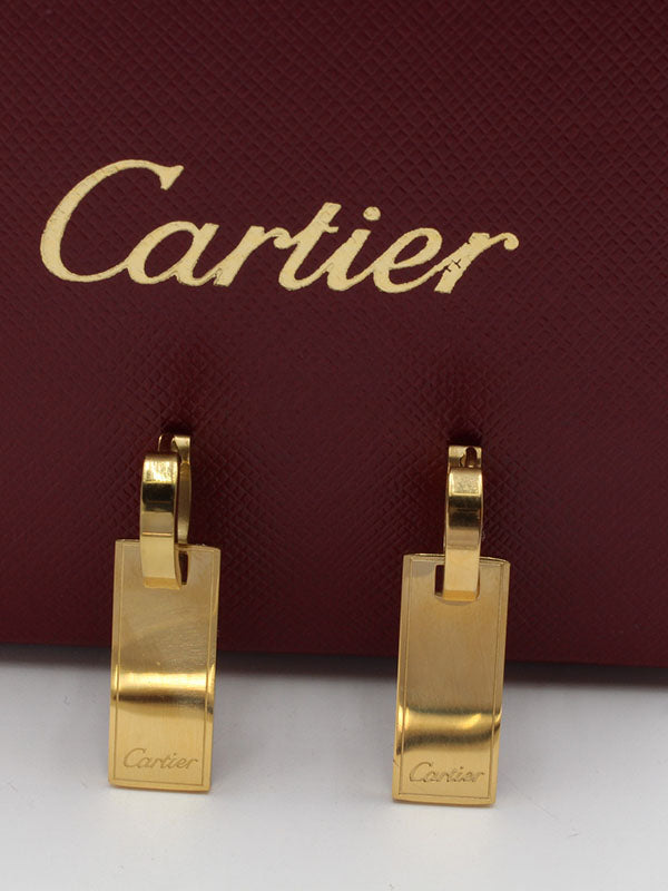 حلق كارتير ميتال لوقو حلق CARTIER ذهبي