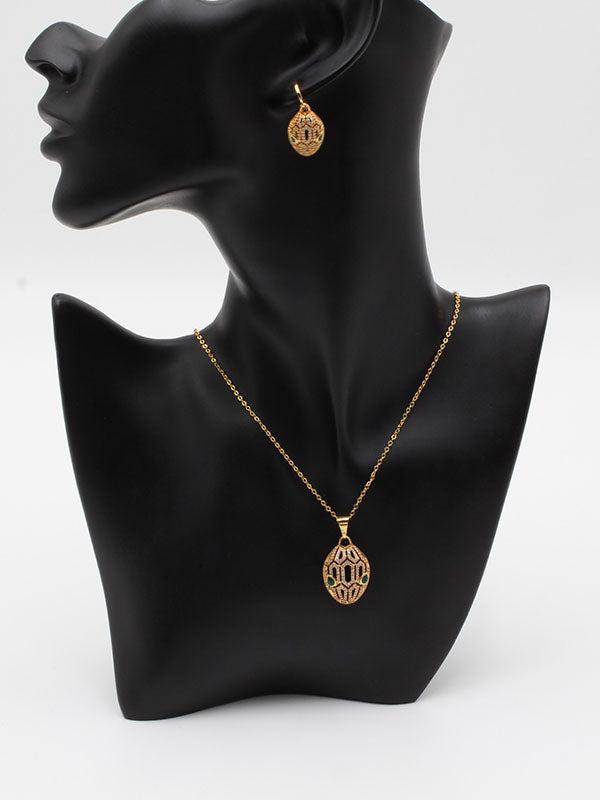 طقم بولغاري سنيك ذهبي زركون اطقم bvlgari