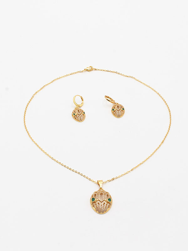 طقم بولغاري سنيك ذهبي زركون اطقم bvlgari