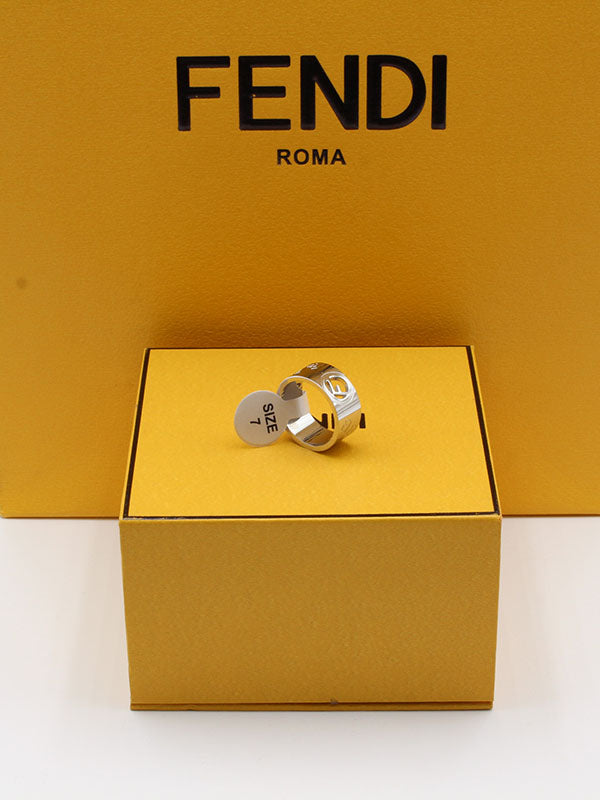 دبلة فندي عريضه خواتم fendi فضي 6
