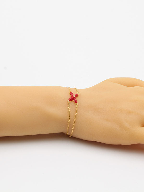 اسواره شوميه ملونه اسواره chaumet احمر ذهبي