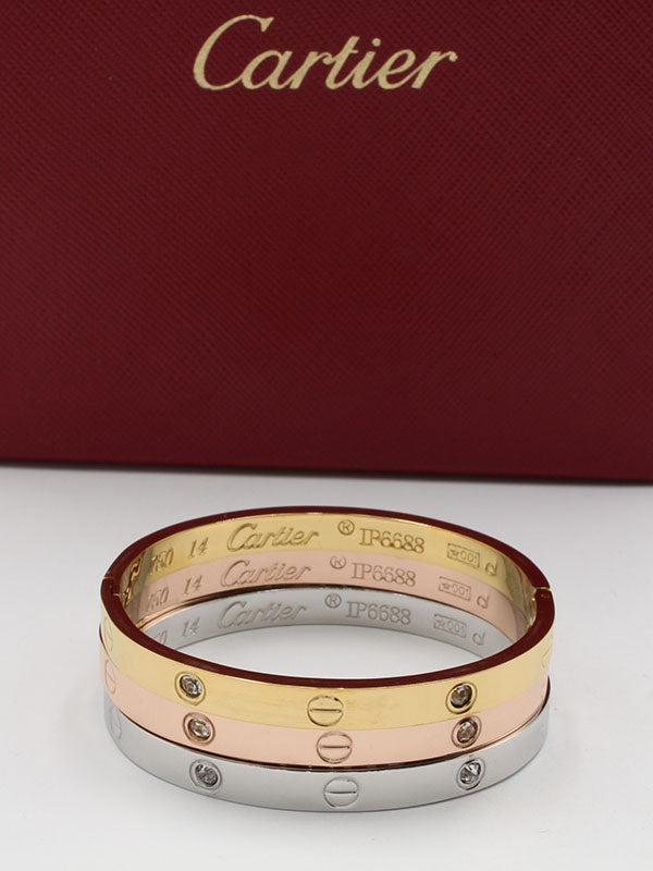 اساور كارتير الجديده زركون لوقو طقم 3 قطع اسواره CARTIER ملون 14