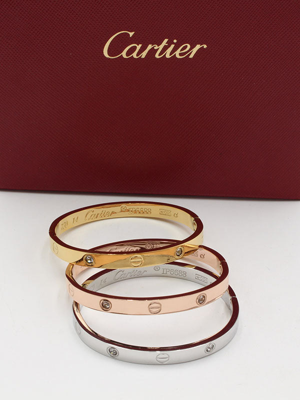 اساور كارتير الجديده زركون لوقو طقم 3 قطع اسواره CARTIER