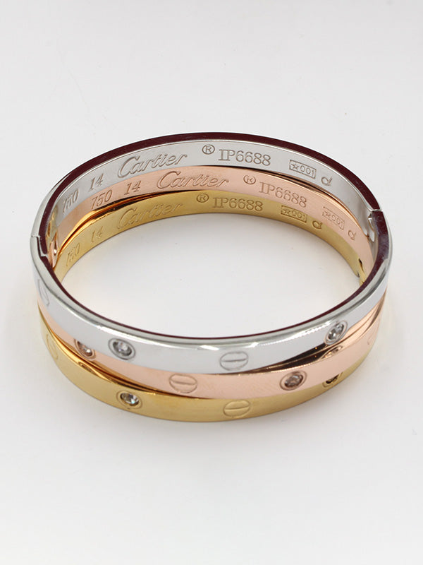 اساور كارتير الجديده زركون لوقو طقم 3 قطع اسواره CARTIER
