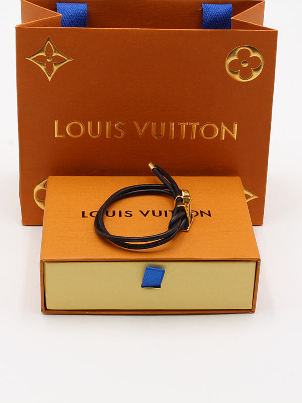 اسواره لويس فيتون قولد لوقو بلاك ليذر اسواره louis vuitton