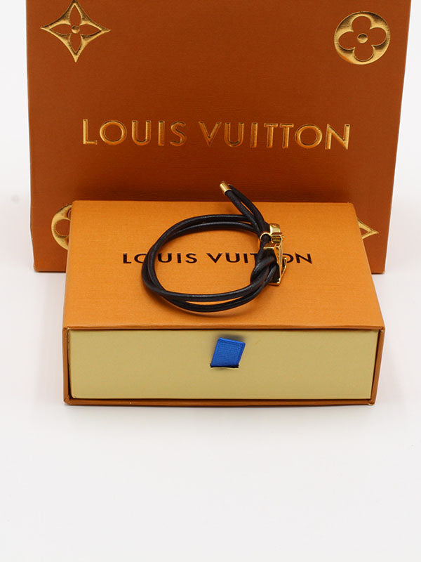 اسواره لويس فيتون قولد لوقو بلاك ليذر اسواره louis vuitton