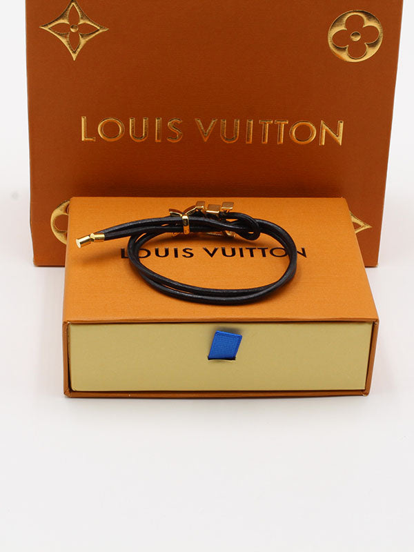 اسواره لويس فيتون قولد لوقو بلاك ليذر اسواره louis vuitton