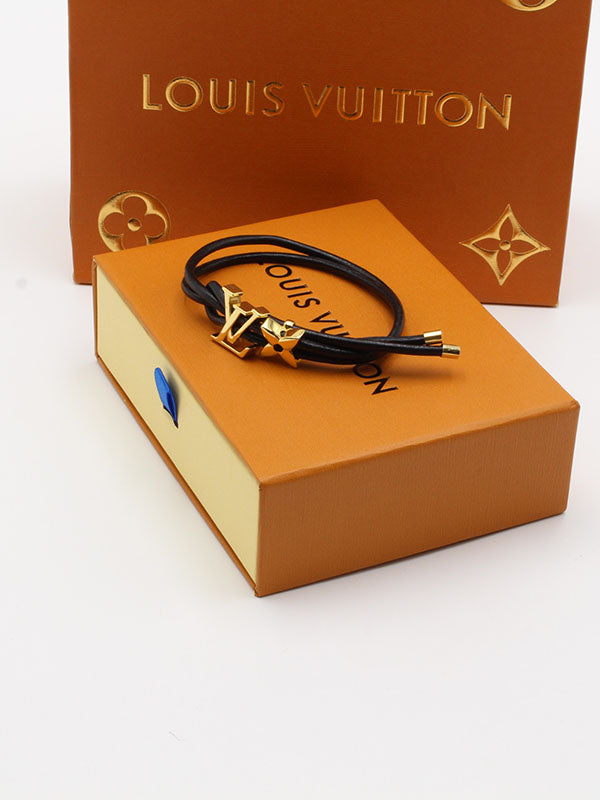 اسواره لويس فيتون قولد لوقو بلاك ليذر اسواره louis vuitton