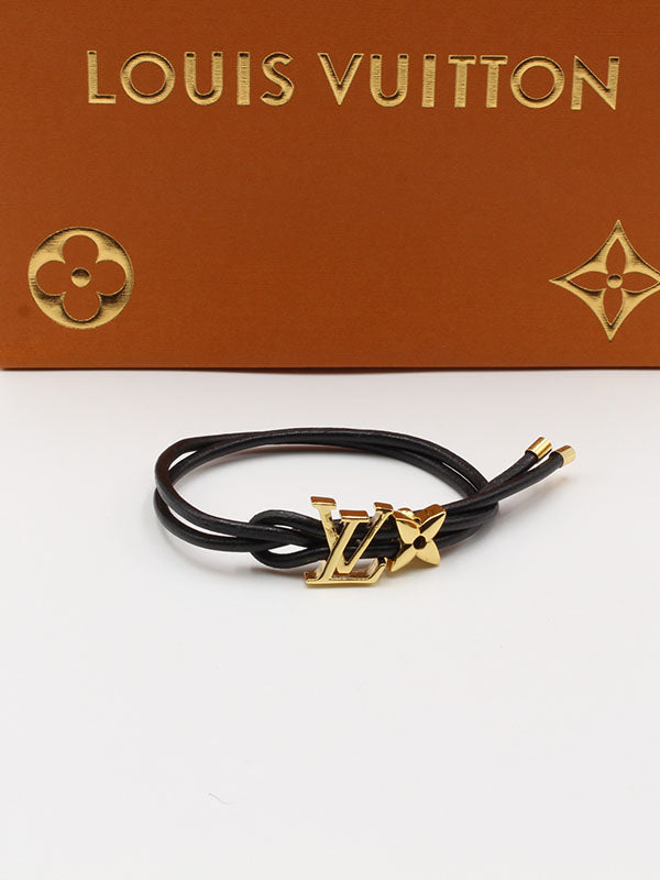 اسواره لويس فيتون قولد لوقو بلاك ليذر اسواره louis vuitton