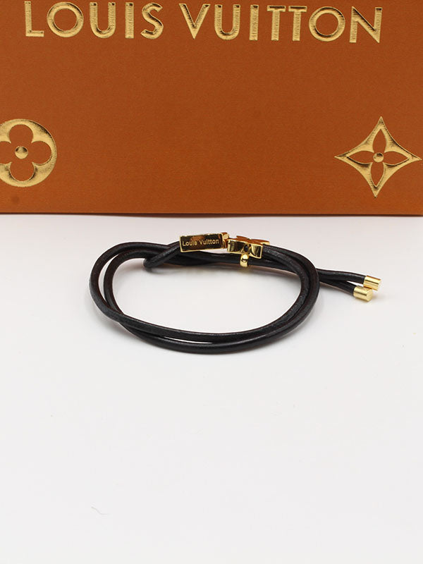 اسواره لويس فيتون قولد لوقو بلاك ليذر اسواره louis vuitton