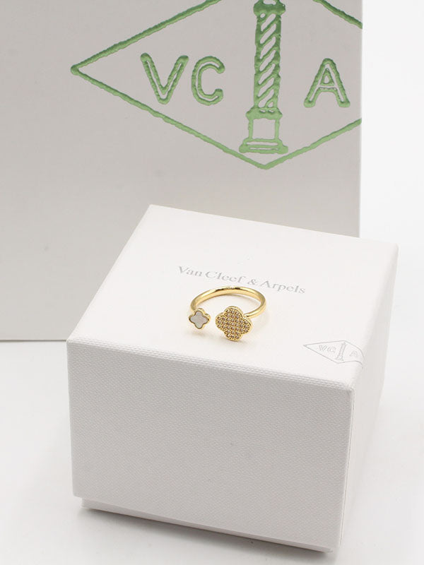 خاتم فان كليف فري سايز خواتم van cleef ذهبي