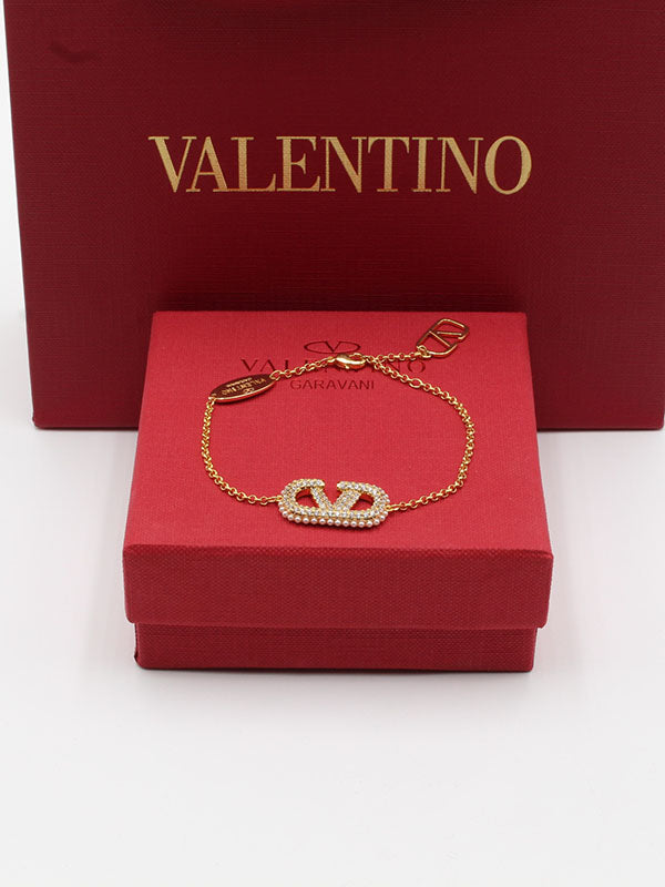 اسواره فالنتينو ذهبي زركون لوقو كبير اسواره VALENTINO