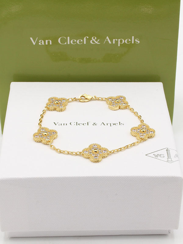 اساور فان كليف الماستر الجديده اسواره van cleef ذهبي زركون