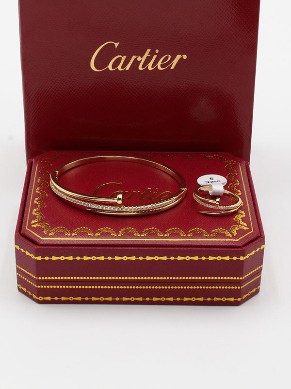 اسواره كارتير وخاتم مسمار ذهبي اسواره CARTIER
