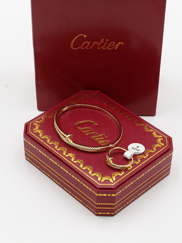 اسواره كارتير وخاتم مسمار ذهبي اسواره CARTIER