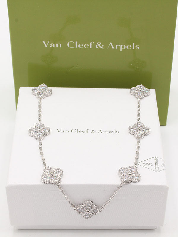 سلسال فان كليف الماستر الجديد سلسال van cleef فضي زركون