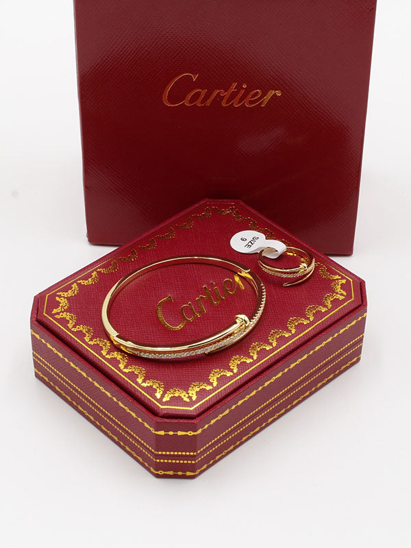 اسواره كارتير وخاتم مسمار ذهبي اسواره CARTIER