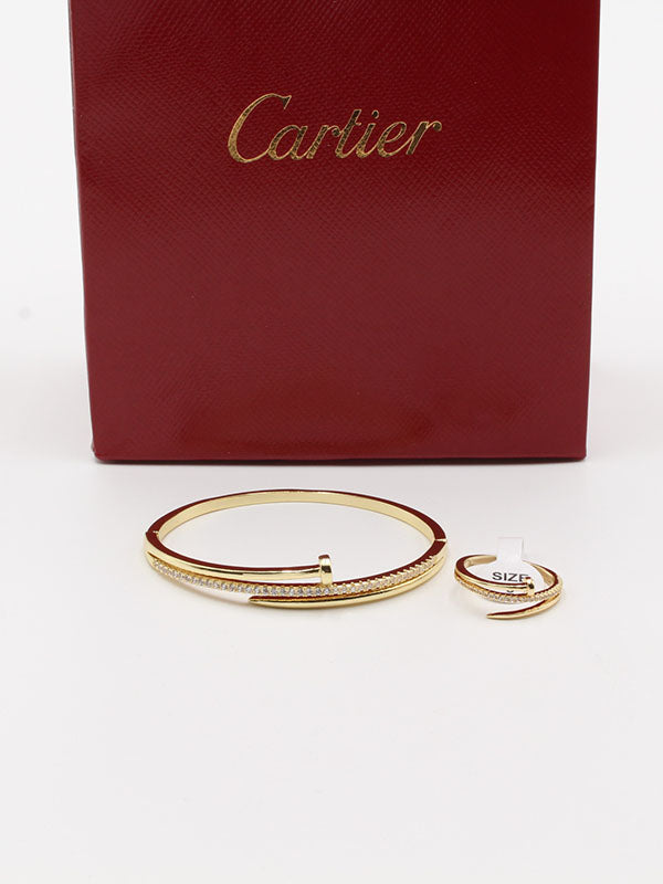 اسواره كارتير وخاتم مسمار ذهبي اسواره CARTIER