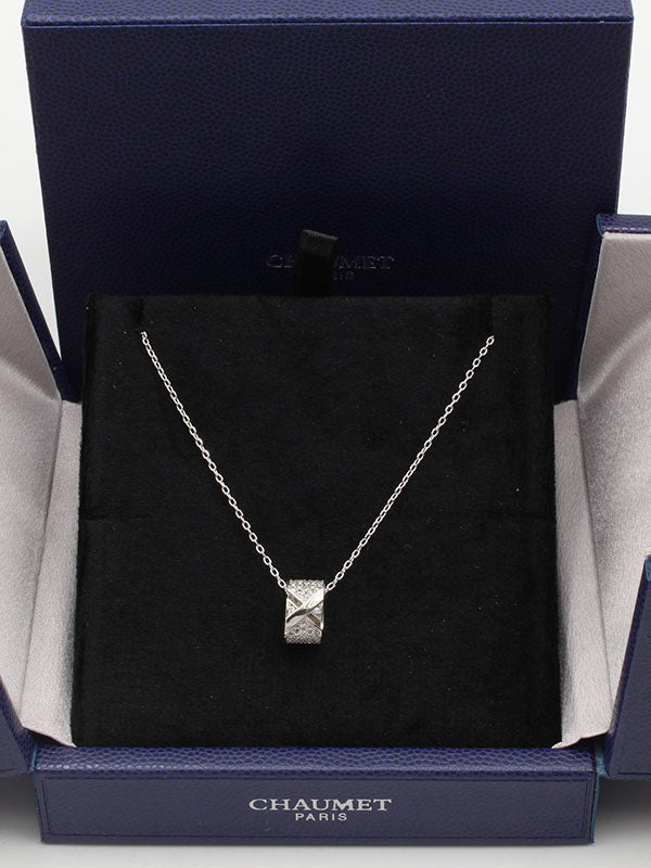 سلسال شوميه زركون فضي سلسال chaumet فضي