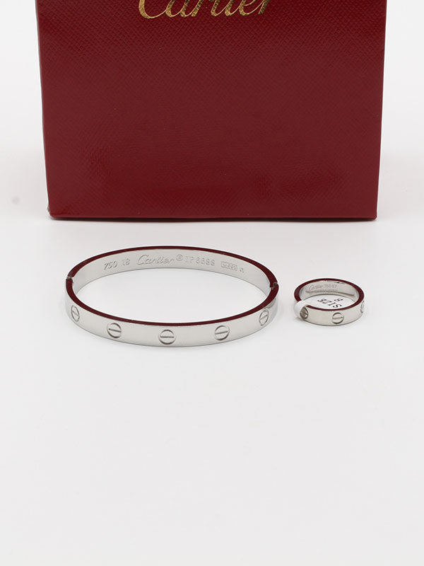 اسواره وخاتم كارتير لوقو اسواره CARTIER فضي 6