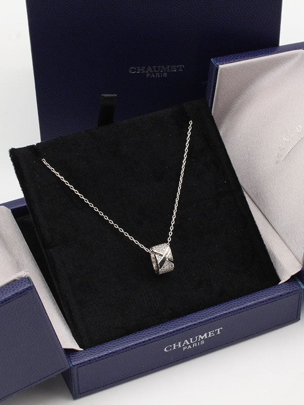 سلسال شوميه زركون فضي سلسال chaumet