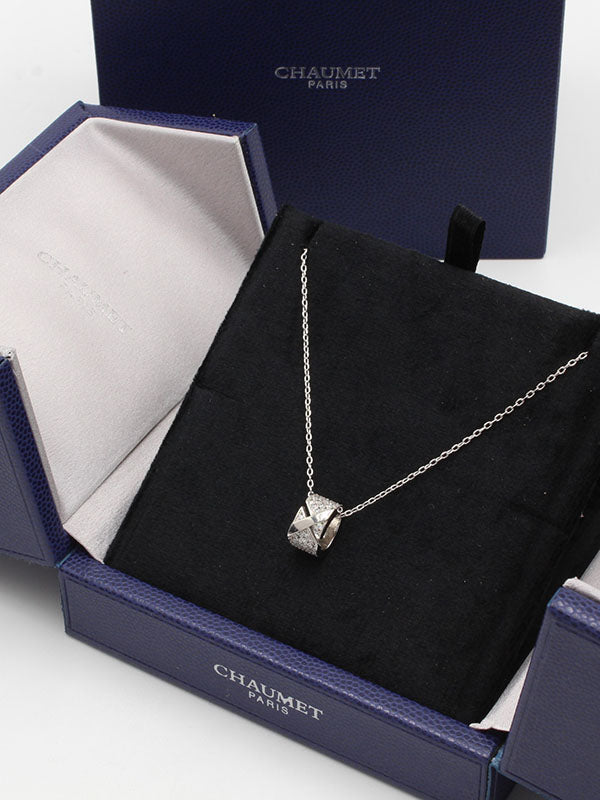 سلسال شوميه زركون فضي سلسال chaumet