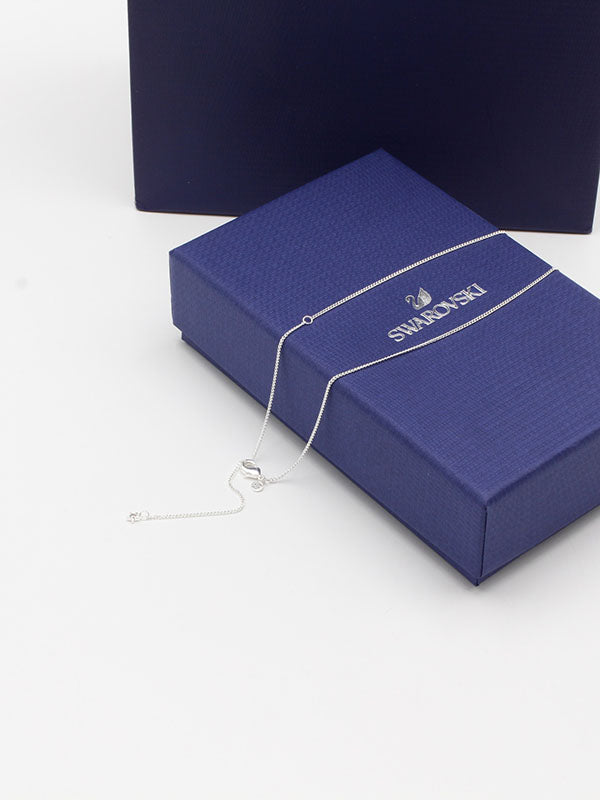 سلسال سواروفسكي فضه ابيض سلسال Swarovski