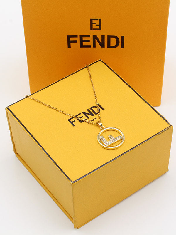 سلسال فندي زركون مدور سلسال fendi