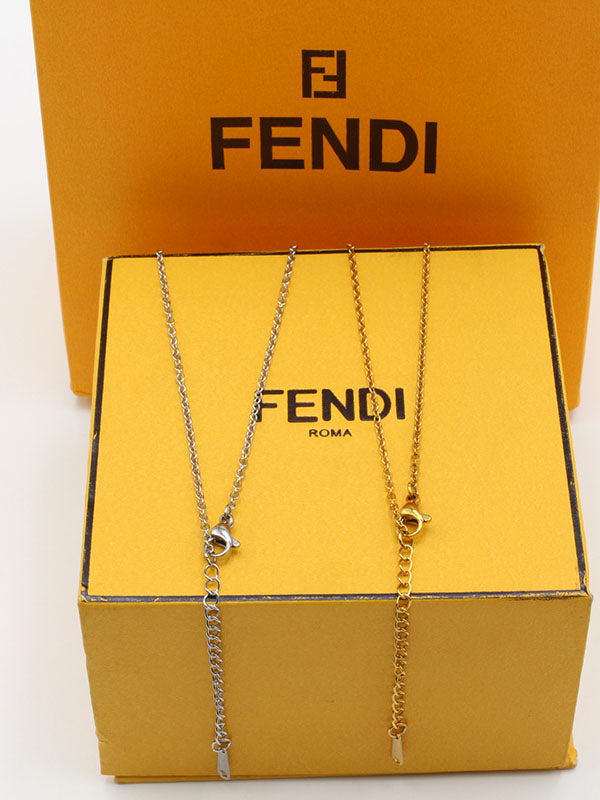 سلسال فندي زركون مدور سلسال fendi