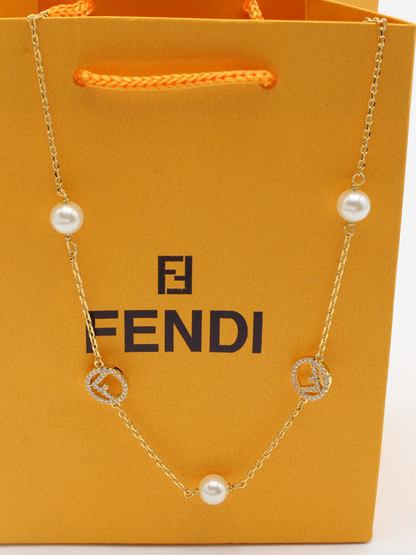 سلسال فندي لولو بيرل تشوكر سلسال fendi
