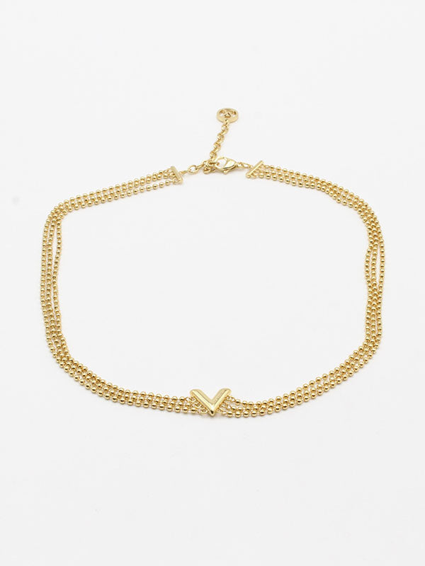 سلسال لويس فيتون دبل شاين سلسال louis vuitton ذهبي