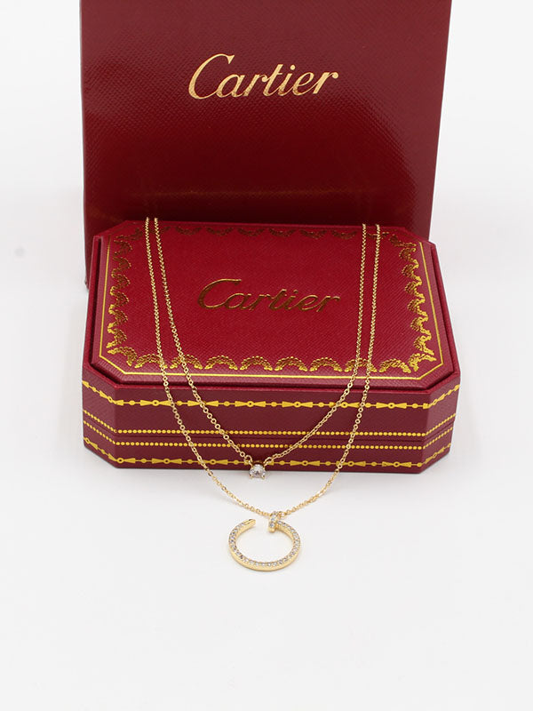 سلسال كارتير مسمار طبقتين زركون سلسال CARTIER