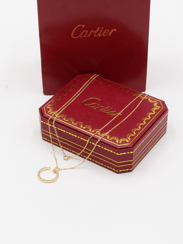 سلسال كارتير مسمار طبقتين زركون سلسال CARTIER