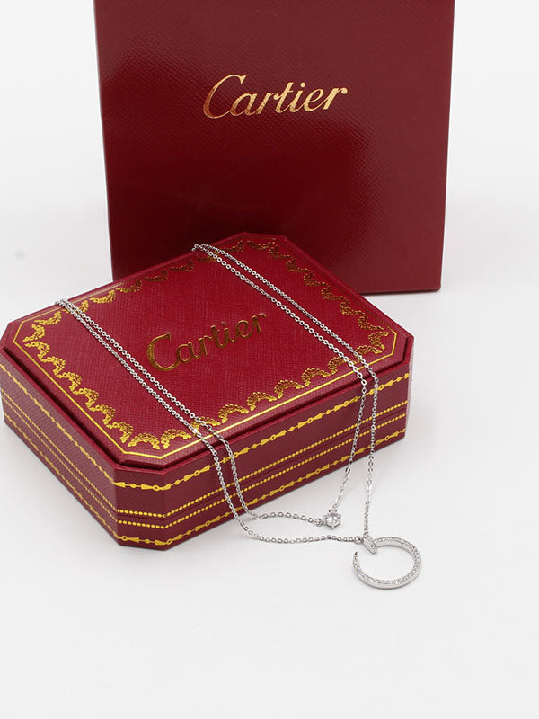 سلسال كارتير مسمار طبقتين زركون سلسال CARTIER