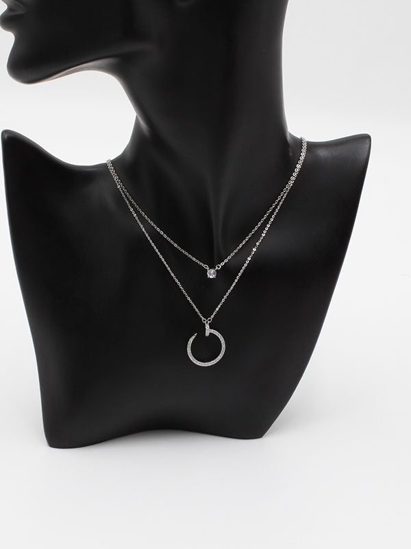 سلسال كارتير مسمار طبقتين زركون سلسال CARTIER