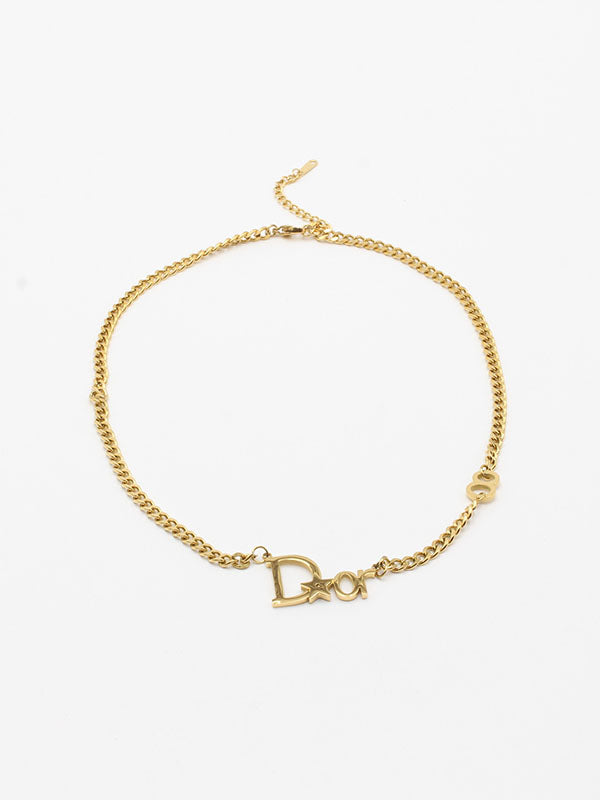 سلسال ديور كبير ذهبي سلسال dior